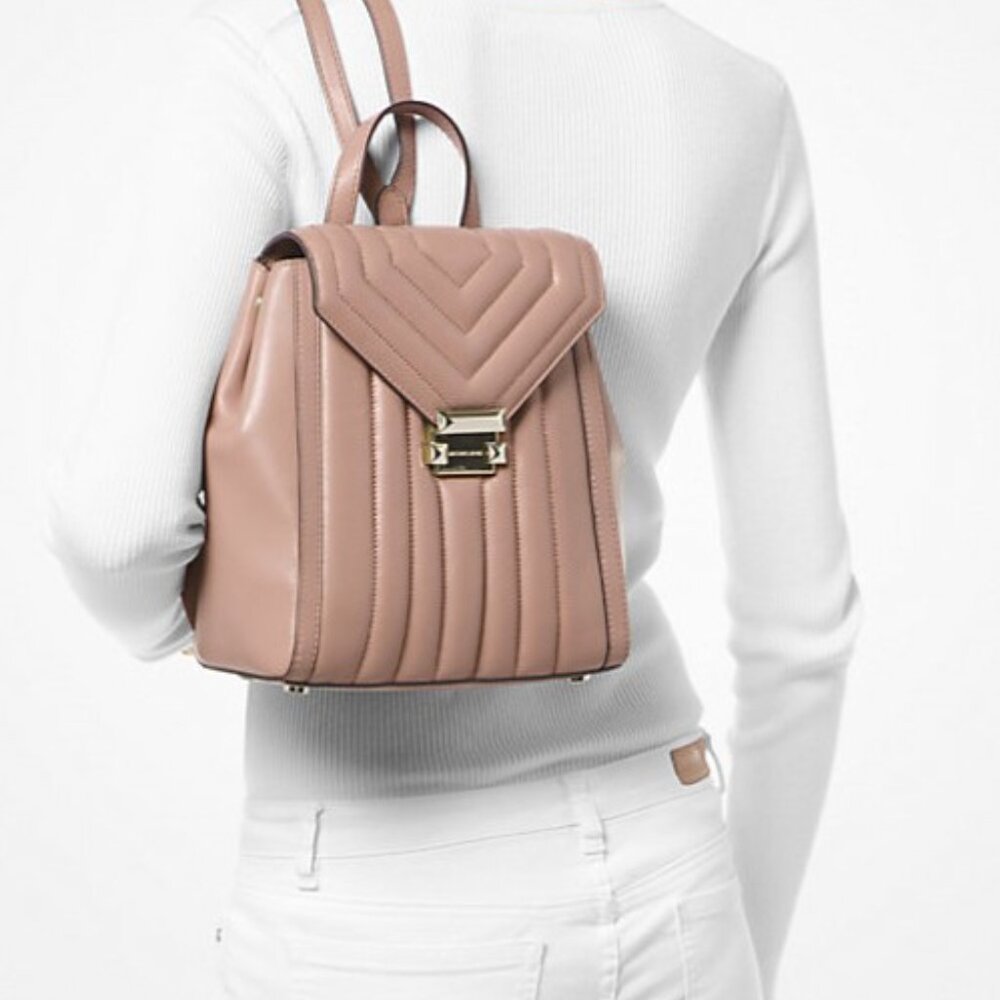 Michael Kors Whitney Quilted Leather Light Pink AS IS